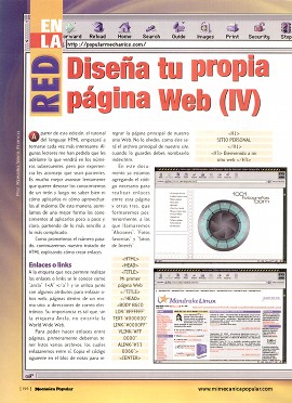 En la Red - Diciembre 2001 - Diseña tu propia página Web (IV)