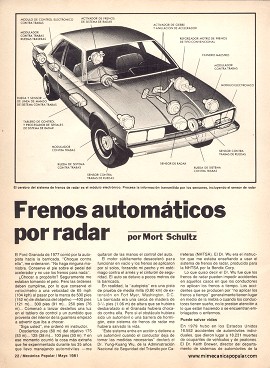 Frenos automáticos por radar - Mayo 1981