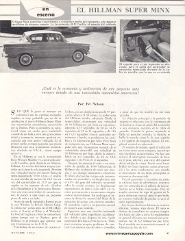 El Hillman Super Minx - Octubre 1963