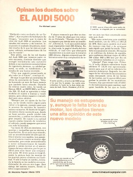 Informe de los dueños: Audi 5000 - Marzo 1979