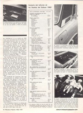 Informe de los dueños: Datsun - Mayo 1970