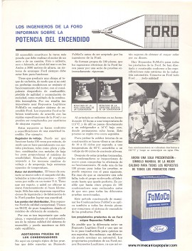 Ingenieros de la Ford informan: Potencia del Encendido - Junio 1965