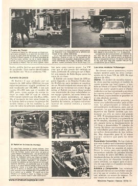 Manejando el VW Rabbit del 79 - Febrero 1979