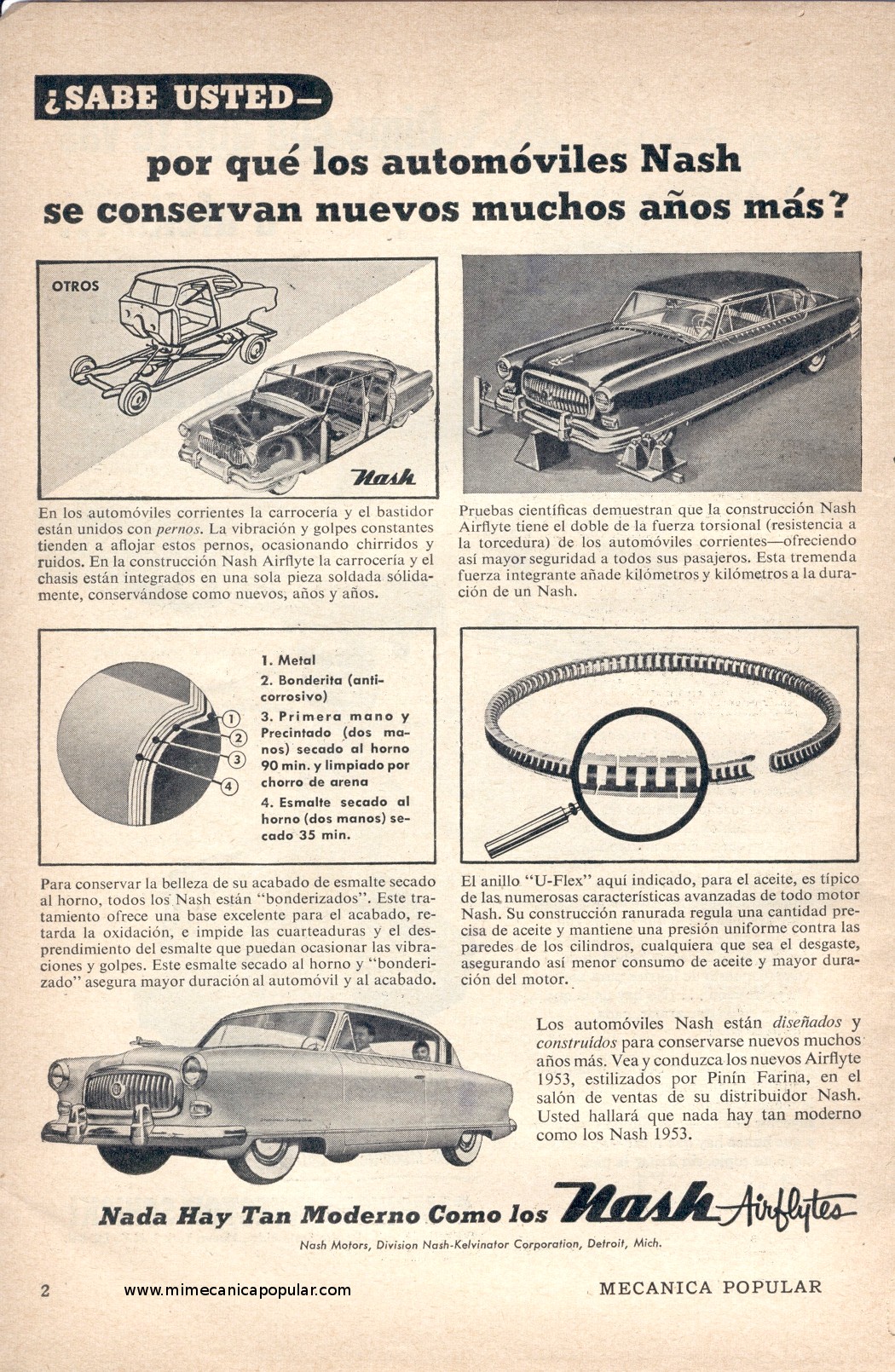 Publicidad - Automóviles Nash - Julio 1953