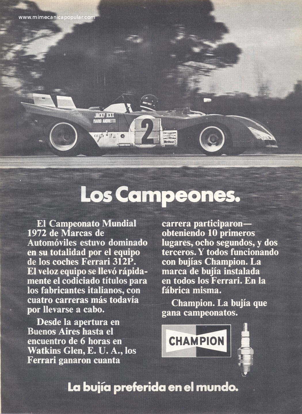 Publicidad - Bujías Champion - Noviembre 1972