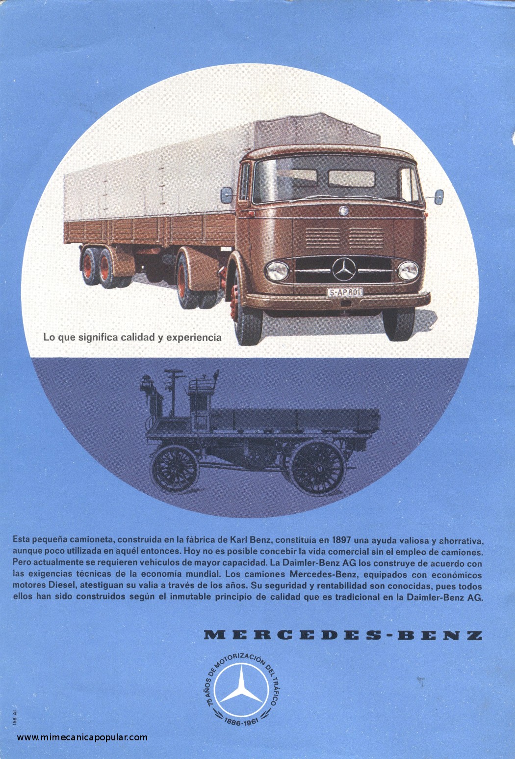 Publicidad - Camiones Mercedes-Benz - Diciembre 1961