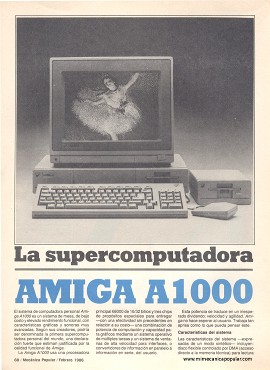 La supercomputadora AMIGA A1000 - Febrero 1986