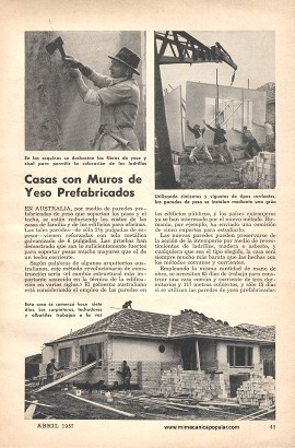 Casas con Muros de Yeso Prefabricados - Abril 1957
