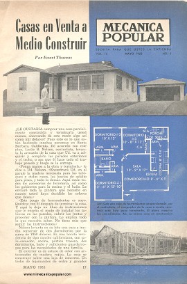 Casas en Venta a Medio Construir - Mayo 1953