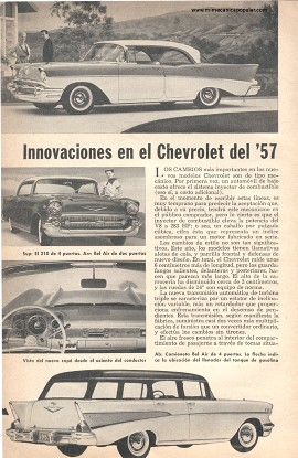 Innovaciones en el Chevrolet del 57 - Enero 1957