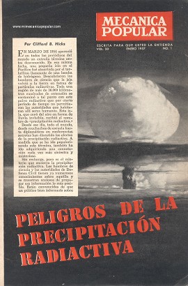 Peligro de la precipitación radiactiva - Enero 1957