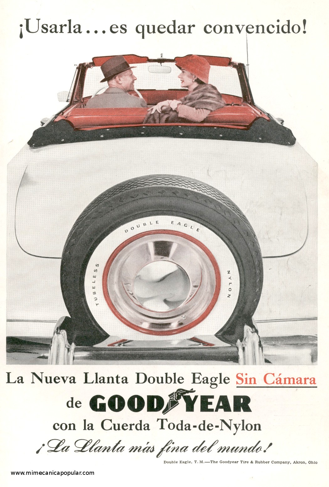 Publicidad - Neumáticos Goodyear - Abril 1955