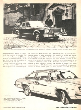 Un Adelanto de los Autos del 75 - Noviembre 1974