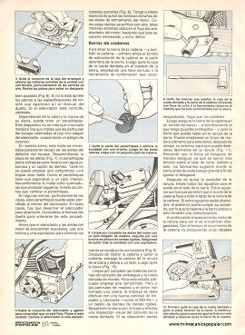 Cuidado de la sierra de cadena - Abril 1989