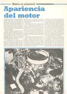 Mejore su automóvil: Apariencia del motor - Diciembre 1988