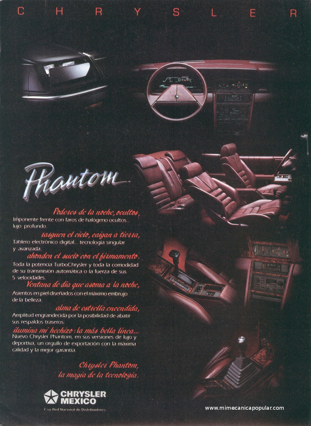 Publicidad - Chrysler Phantom - Septiembre 1987