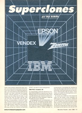 Computadoras - Superclones - Julio 1988
