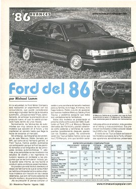 Ford del 86 - Agosto 1985