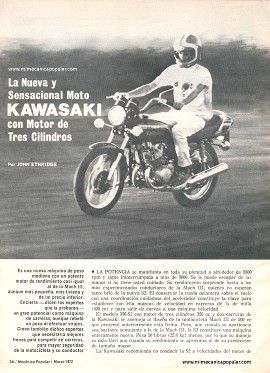 La Sensacional Moto Kawasaki 350-S2 - Marzo 1972