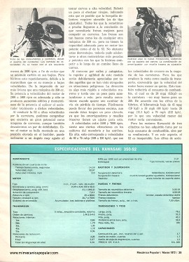 La Sensacional Moto Kawasaki 350-S2 - Marzo 1972