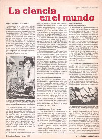 La ciencia en el mundo - Agosto 1983
