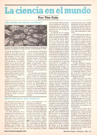 La ciencia en el mundo - Noviembre 1987