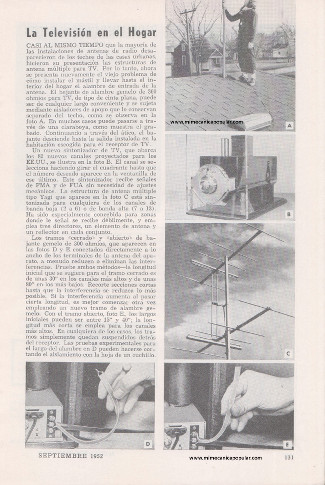 La Televisión en el Hogar - Septiembre 1952