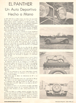 EL PANTHER Un Auto Deportivo Hecho a Mano - Junio 1975