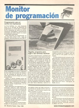 Monitor de programación - Mayo 1985