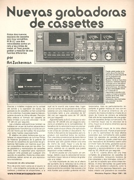 Nuevas grabadoras de cassettes - Mayo 1981