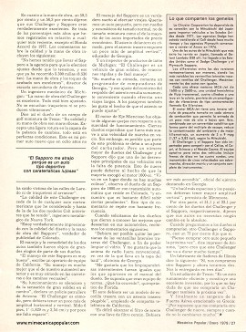 Reporte de los dueños del Challenger y Sapporo - Enero 1979