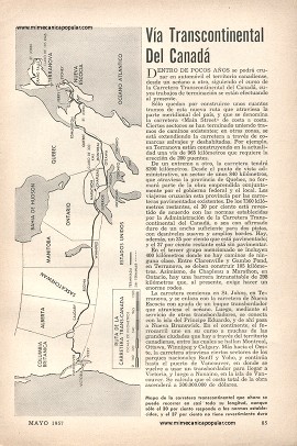 Vía Transcontinental Del Canadá - Mayo 1957