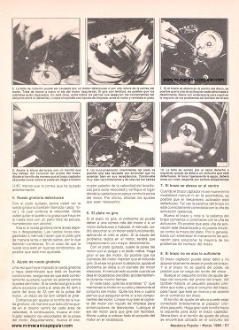 10 consejos técnicos para el tocadiscos - Marzo 1984