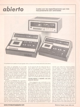Las grabadoras de carrete abierto - Junio 1978