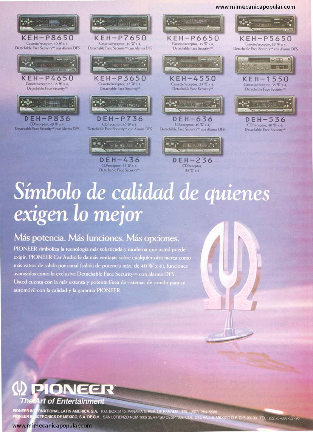 Publicidad - Autoestéreos Pioneer - Septiembre 1997