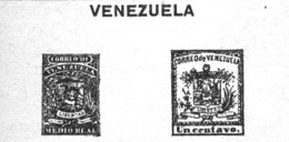 Datan sus primeros sellos del año 1895, impresos en los Estados Unidos, aunque al siguiente año de 1960 se imprimieran en Caracas por H. G. Neum