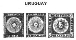 Inicia la emisión de sellos en el año de 1856, uno de los primeros en América, con estos sellos que ya reseñara en mi artículo sobre Joyas Filatélicas en Hispanoamérica, publicado en Abril de 1977.