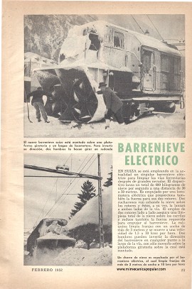 Barrenieve Eléctrico en Vías Ferroviarias - Febrero 1952