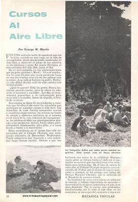 Cursos al Aire Libre - Septiembre 1960