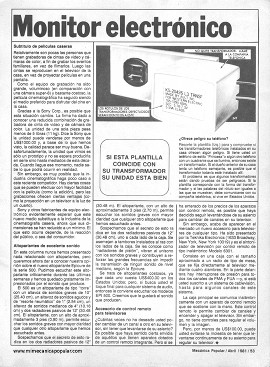 Monitor electrónico - Abril 1981