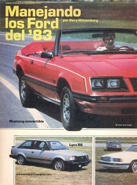 Manejando los Ford del 83 - Diciembre 1982