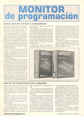 Monitor de Programación - Enero 1986
