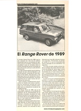 El Range Rover de 1989 - Marzo 1989