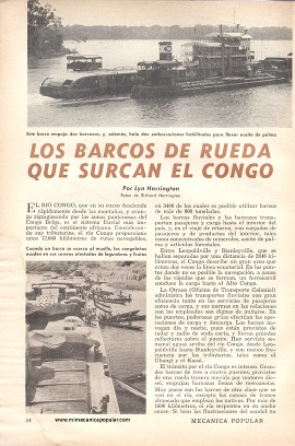 Los barcos de rueda que surcan el Congo - Enero 1959