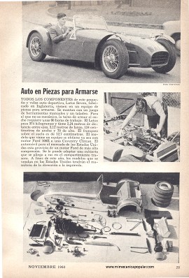 Auto en Piezas para Armarse - Noviembre 1960