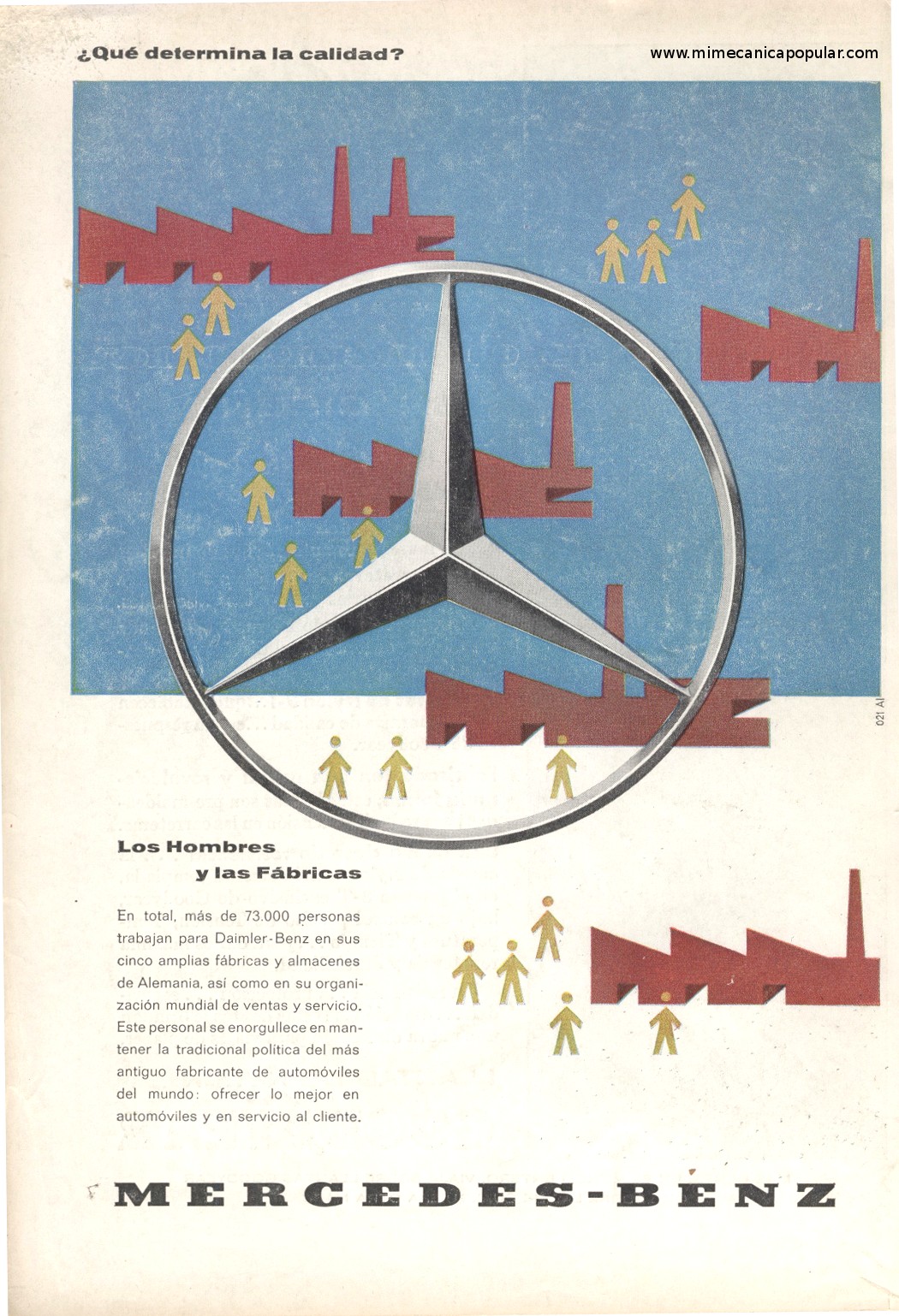 Publicidad - Calidad Mercedes-Benz - Julio 1960