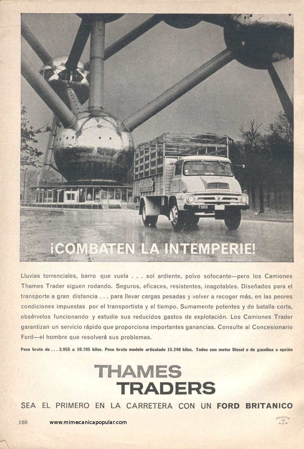 Publicidad - Camiones Thames Traders - Noviembre 1960