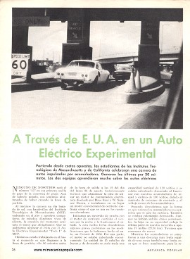 A Través de E.U.A. en un Auto Eléctrico Experimental - Abril 1969