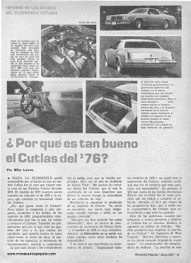 Informe de los dueños: Oldsmobile Cutlass de 1976 - Mayo 1977