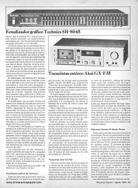 Nuevos productos de audio - Agosto 1982